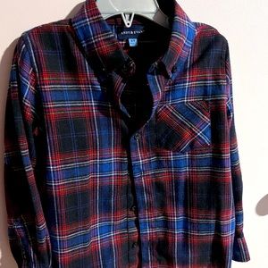 Kids long sleeve plaid shirt